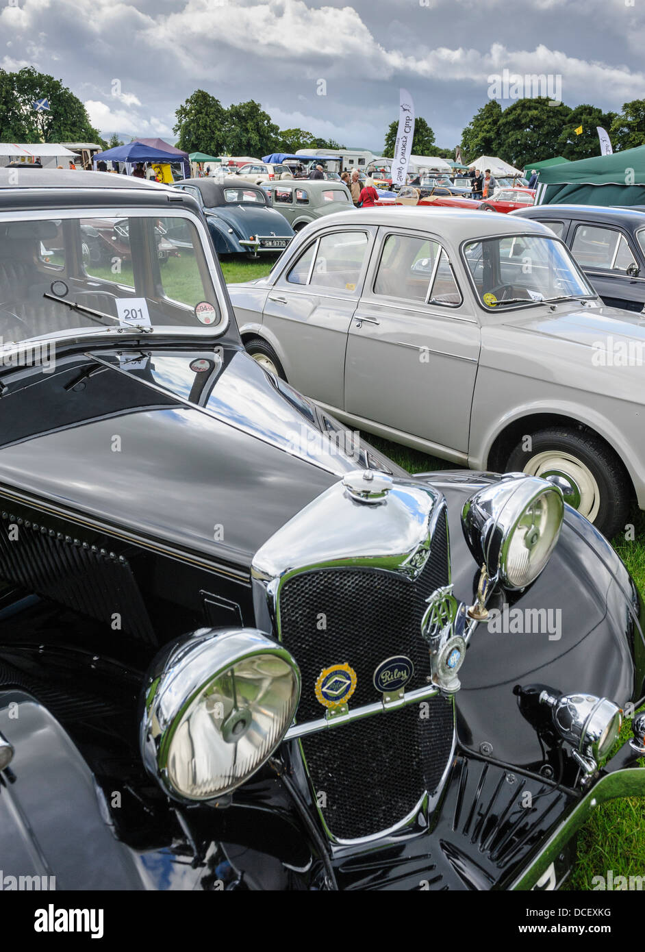 Vintage Car Rally in Biggar, South Lanarkshire, Scotland Stock Photo