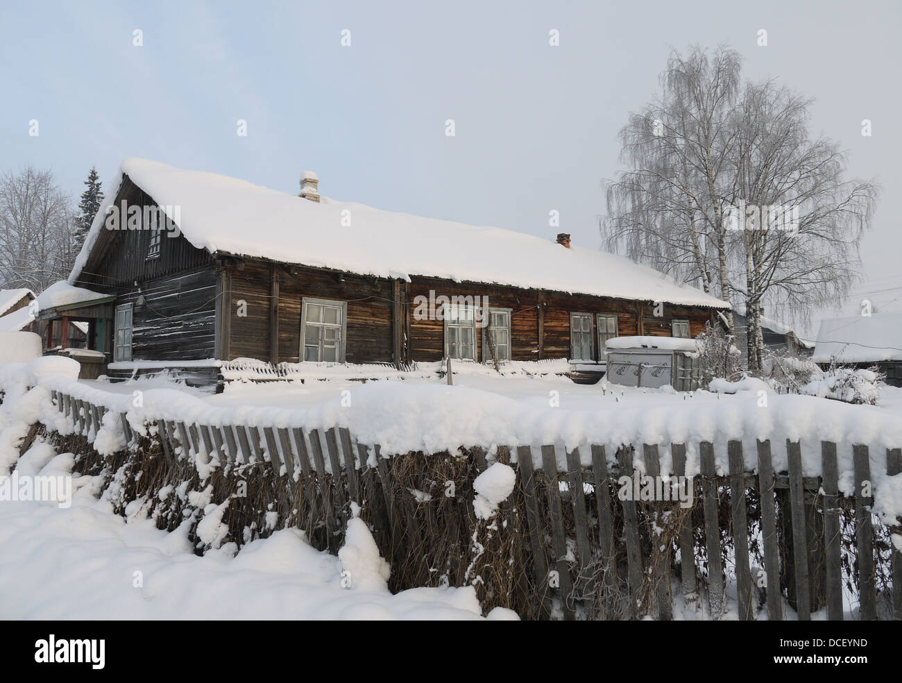 village in winter Stock Photo - Alamy