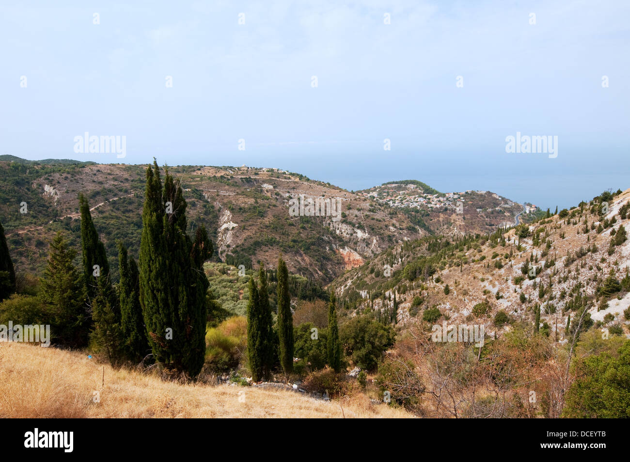 Greek landscape at Lefkas Stock Photo - Alamy