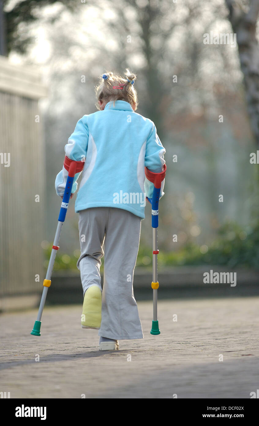 Crutches Child Stock Photos & Crutches Child Stock Images Alamy