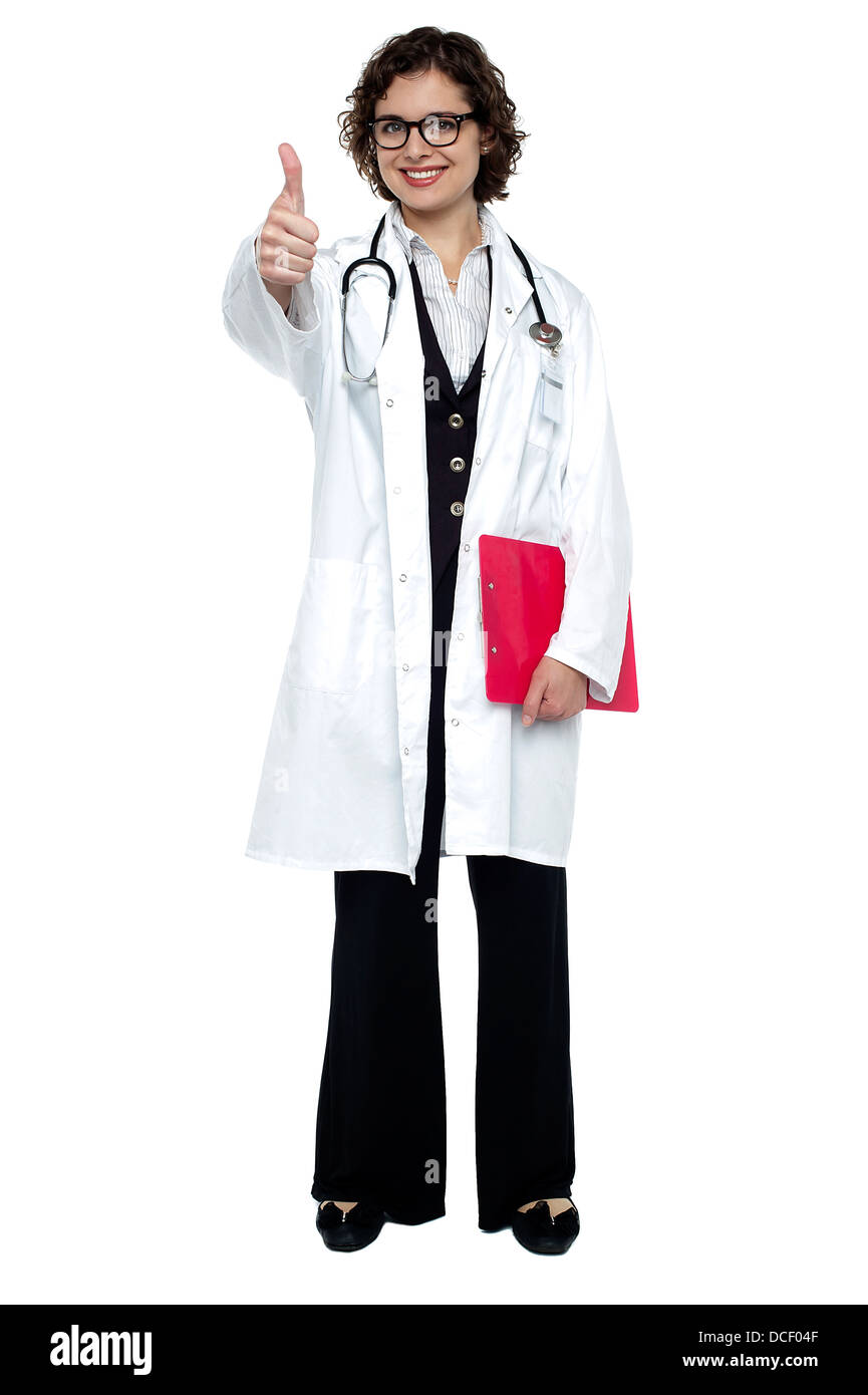 Female doctor thumbs up hi-res stock photography and images - Alamy