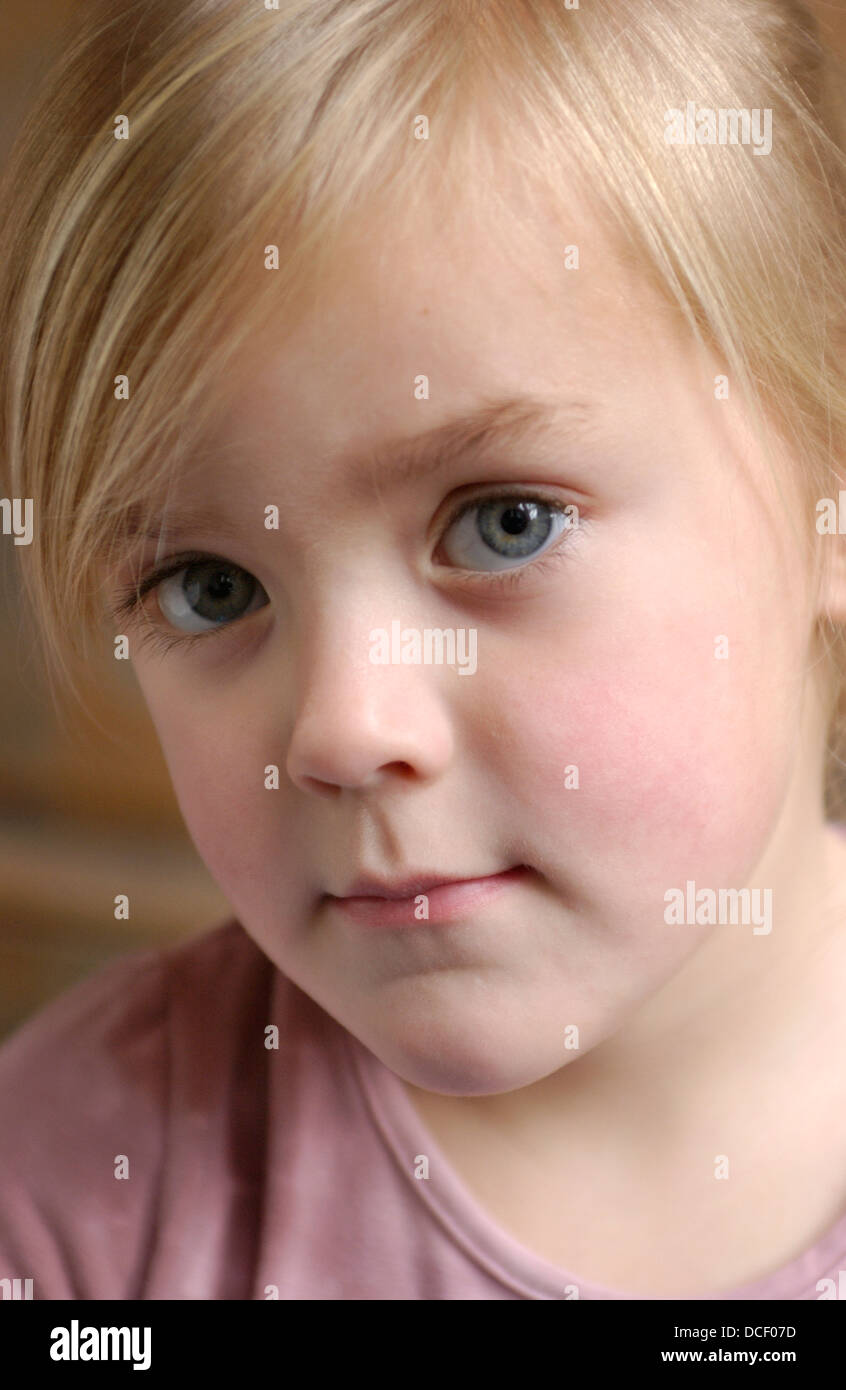 Portrait of a blond little girl Stock Photo - Alamy