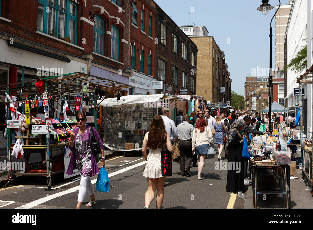 leather lane market London England UK Stock Photo