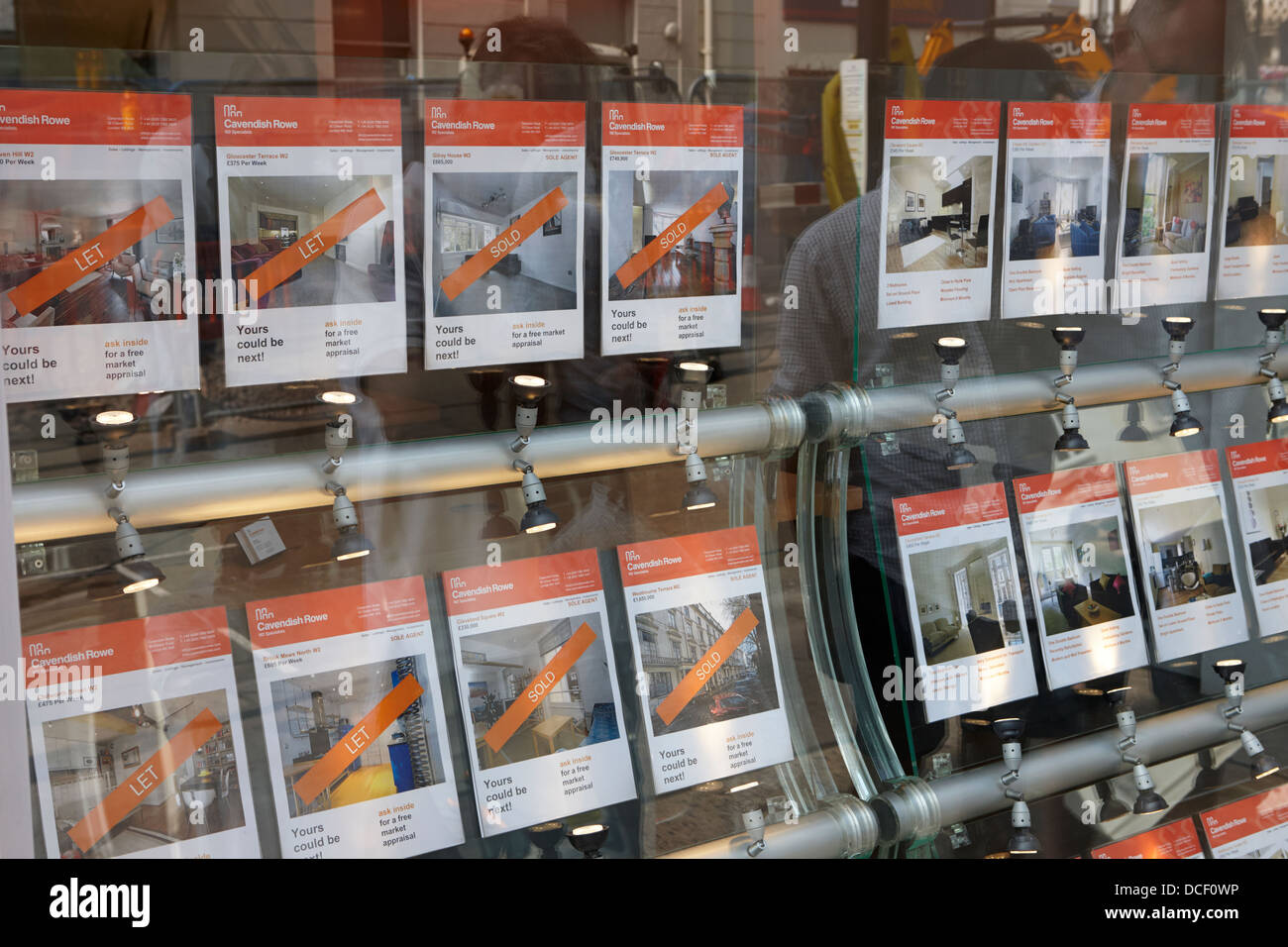 London estate agent window England UK Stock Photo Alamy