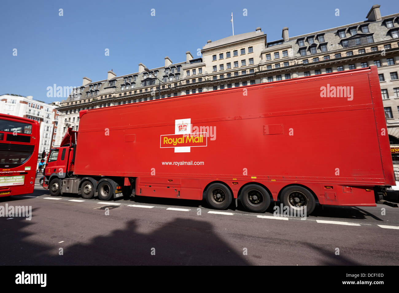 royal mail road transport articulated lorry carrying mail London