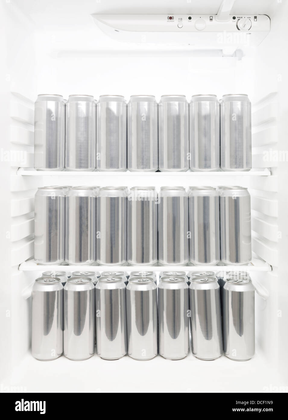 Beer cans in a Refrigerator Stock Photo Alamy