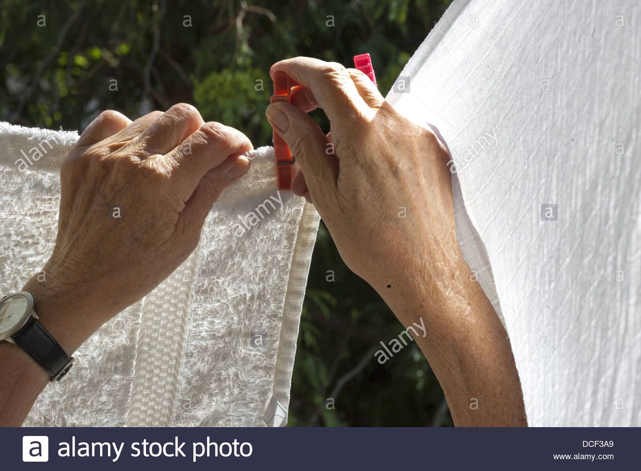 Woman Drying Cloths Stock Photos & Woman Drying Cloths Stock Images Alamy