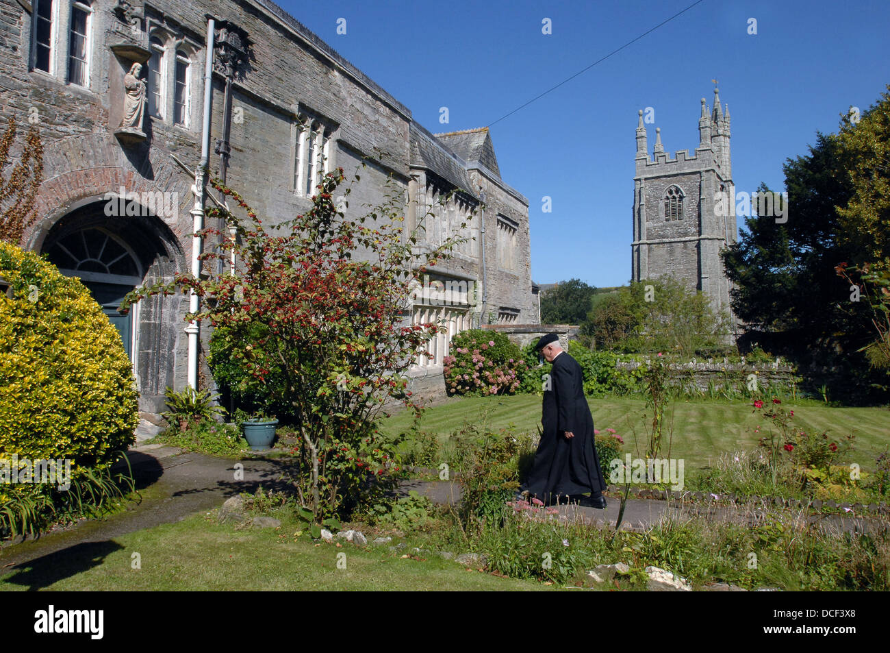 The Discalced Carmelite Convent of Lanherne  at St.Mawgan, Cornwall. Which is being used by an order of Franciscan Nuns . Stock Photo