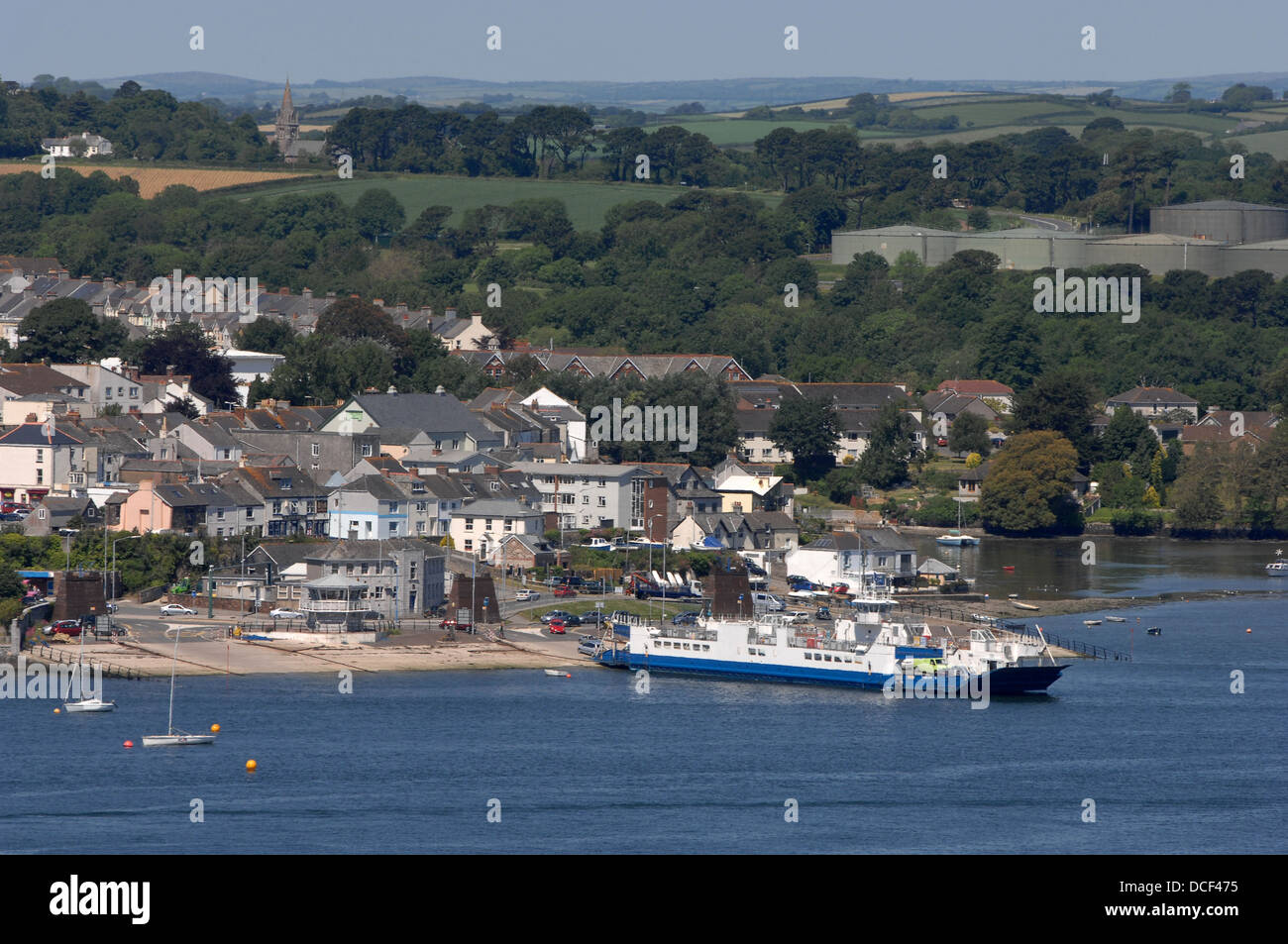 The Torpoint Ferry leaving Torpoint for Plymouth Stock Photo