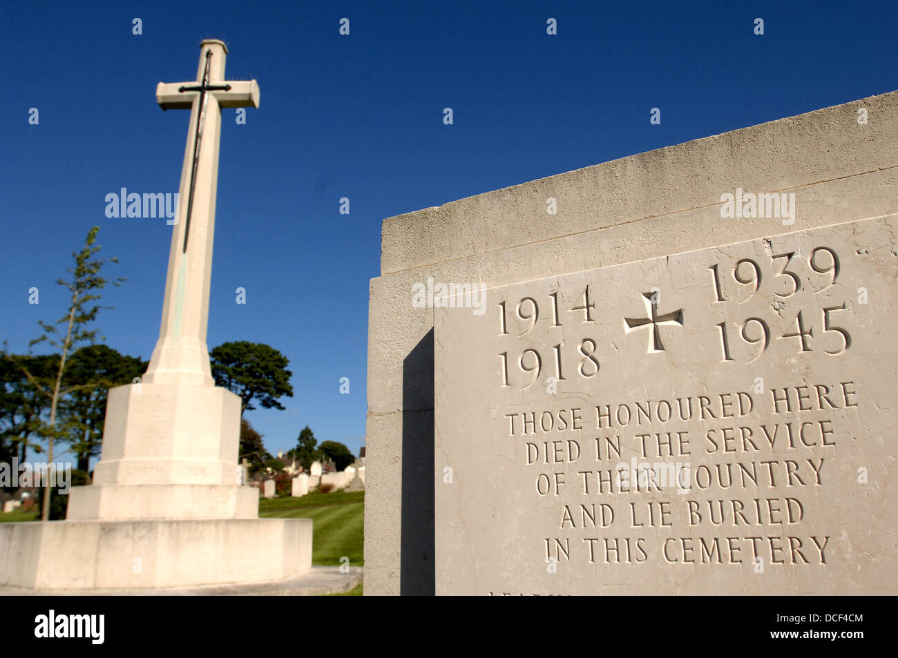 War memorial at Weston Mill Cemetery in Plymouth,UK Stock Photo Alamy