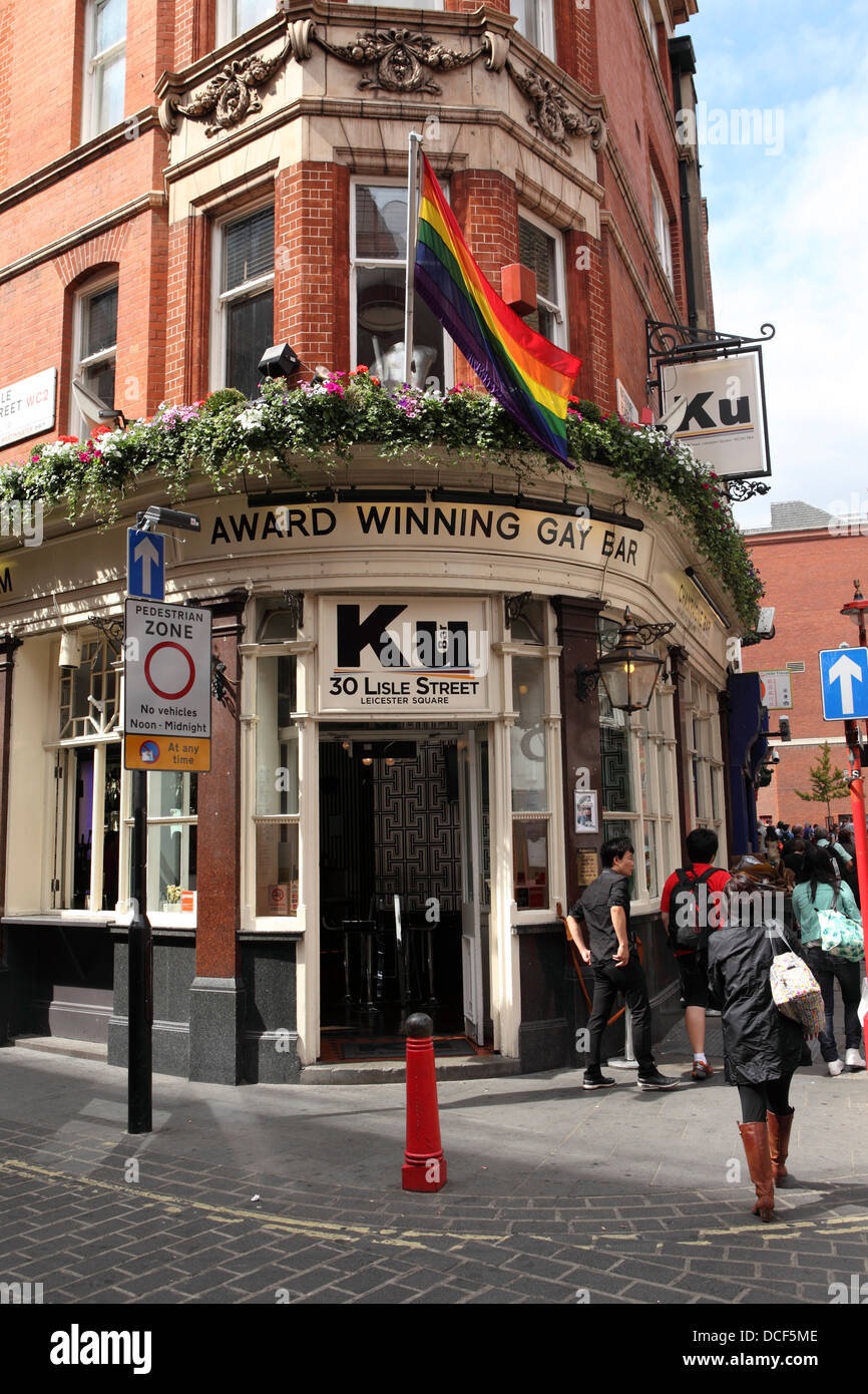 Ku, an award winning gay bar, in Lisle Street, London, England Stock Photo Alamy