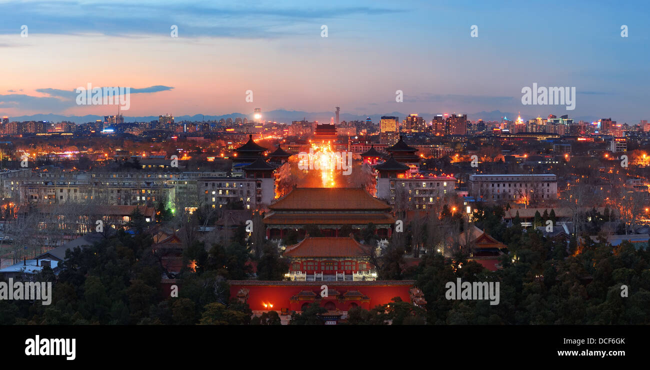 Beijing Nightscape Beijing urban architecture and city skyline at night Stock Photo - Alamy
