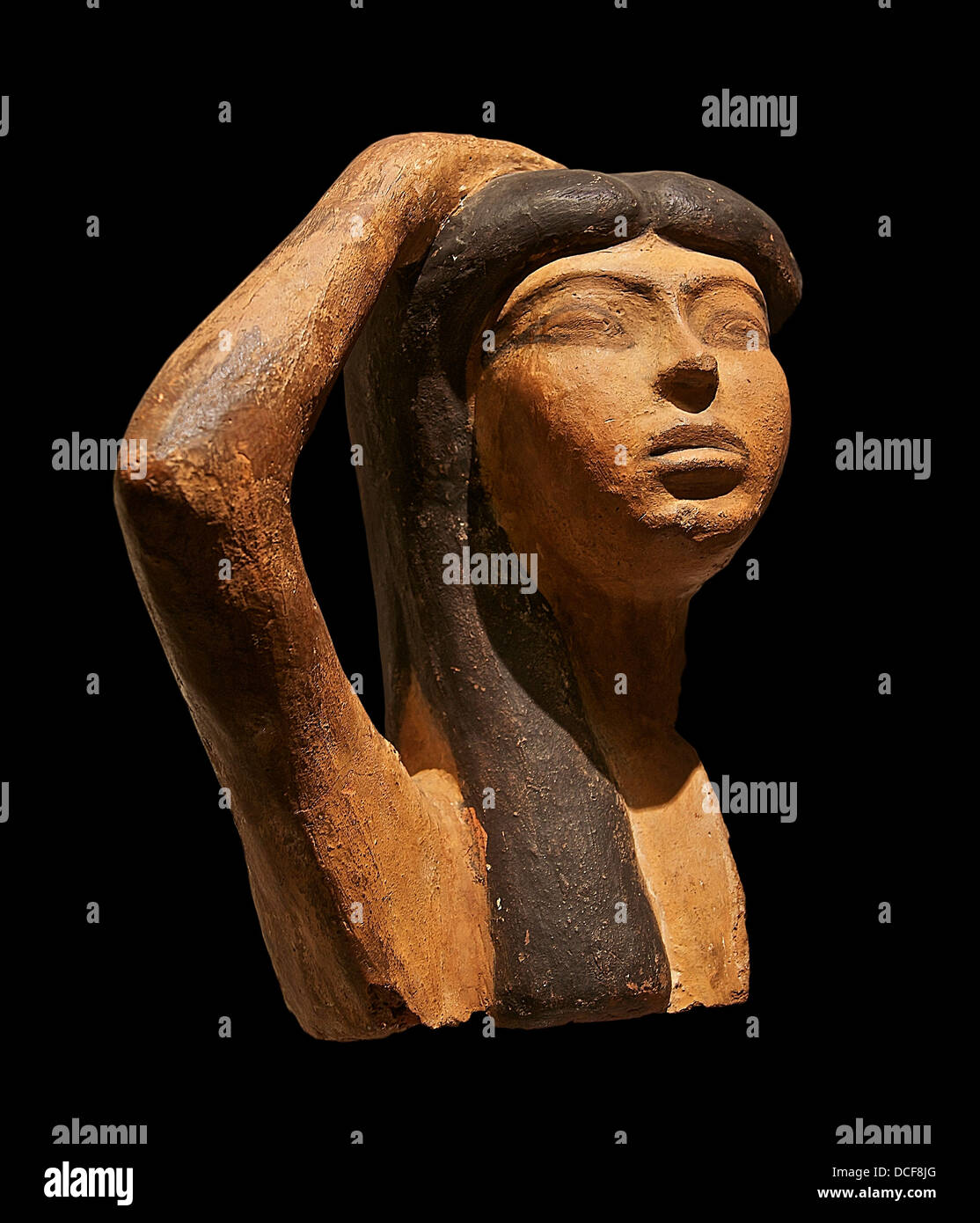 Rare sample of egyptian terra cotta sculpture Stock Photo