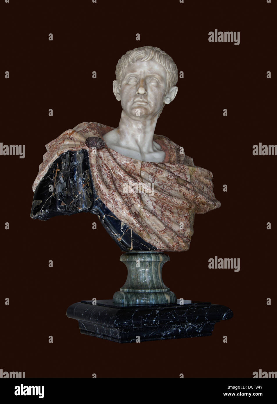 Marcus Ulpius Nerva Traianus. Roman Emperor Trajan (53-117). Florentine bust. Stock Photo