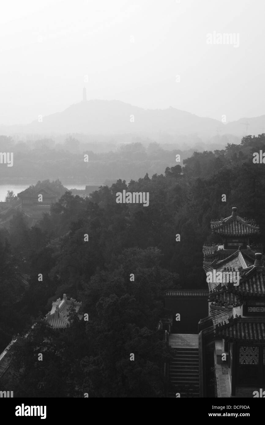 View over the Summer Palace gardens, Beijing, China Stock Photo