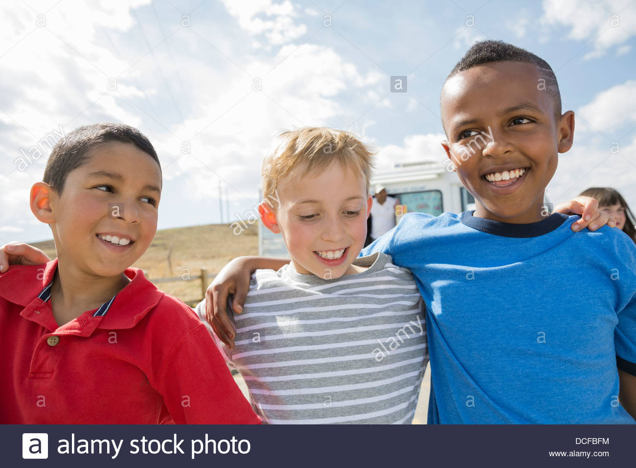 Three african boys smiling hi-res stock photography and images - Alamy