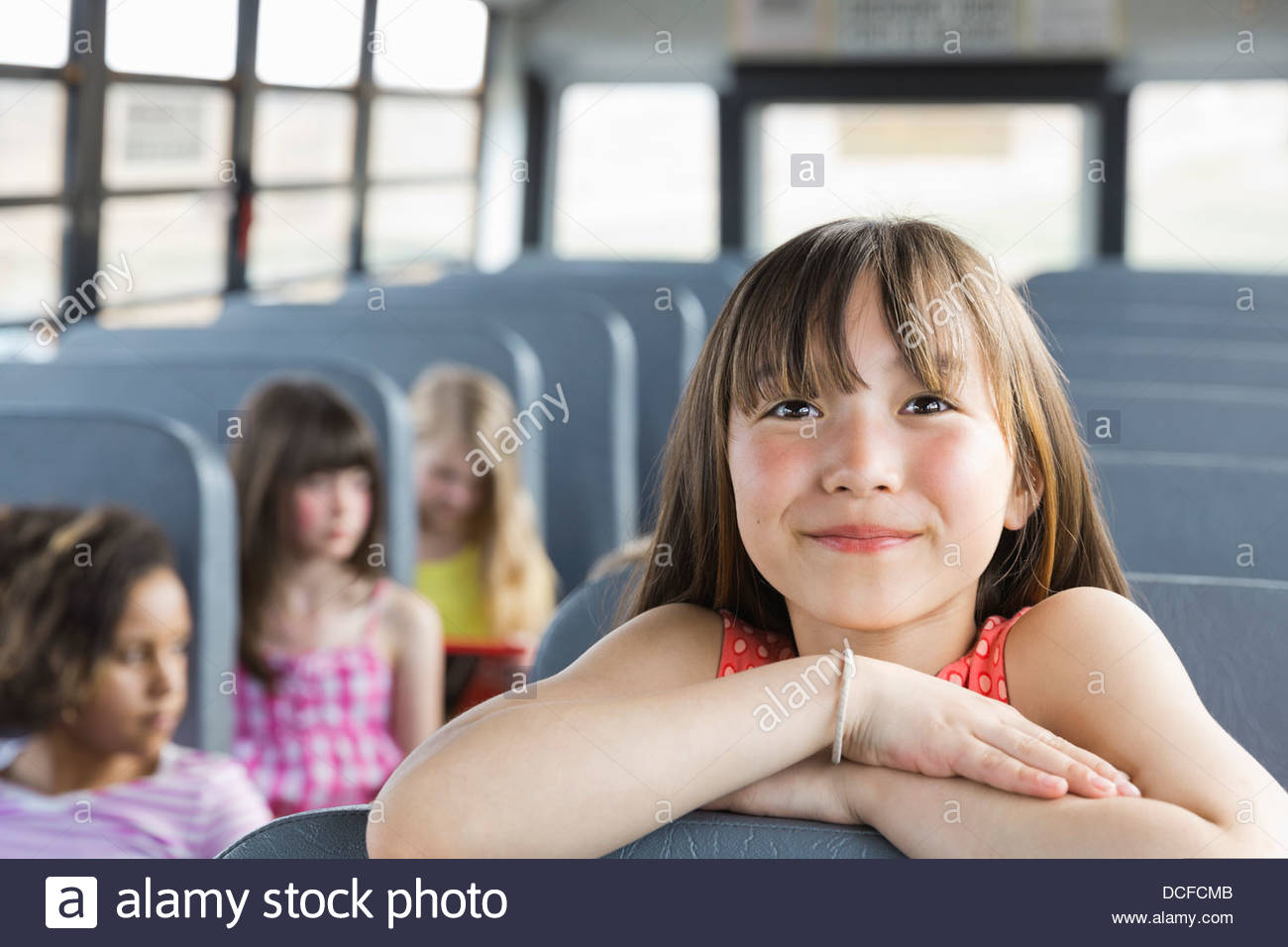 Children school bus mixed race hires stock photography and images Alamy