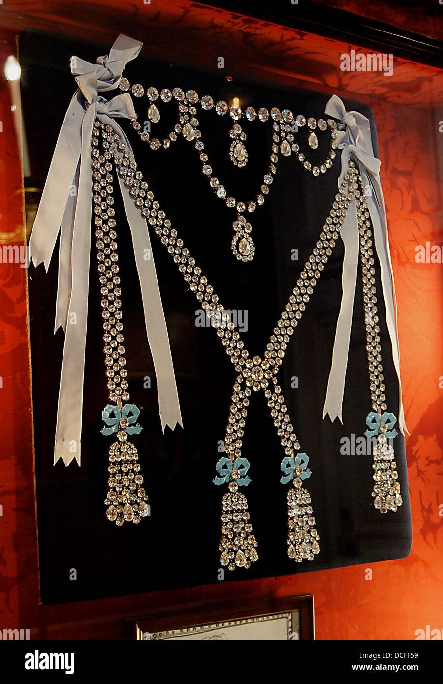 "The Queen's necklace", reconstruction, Château de Breteuil, France Stock Photo