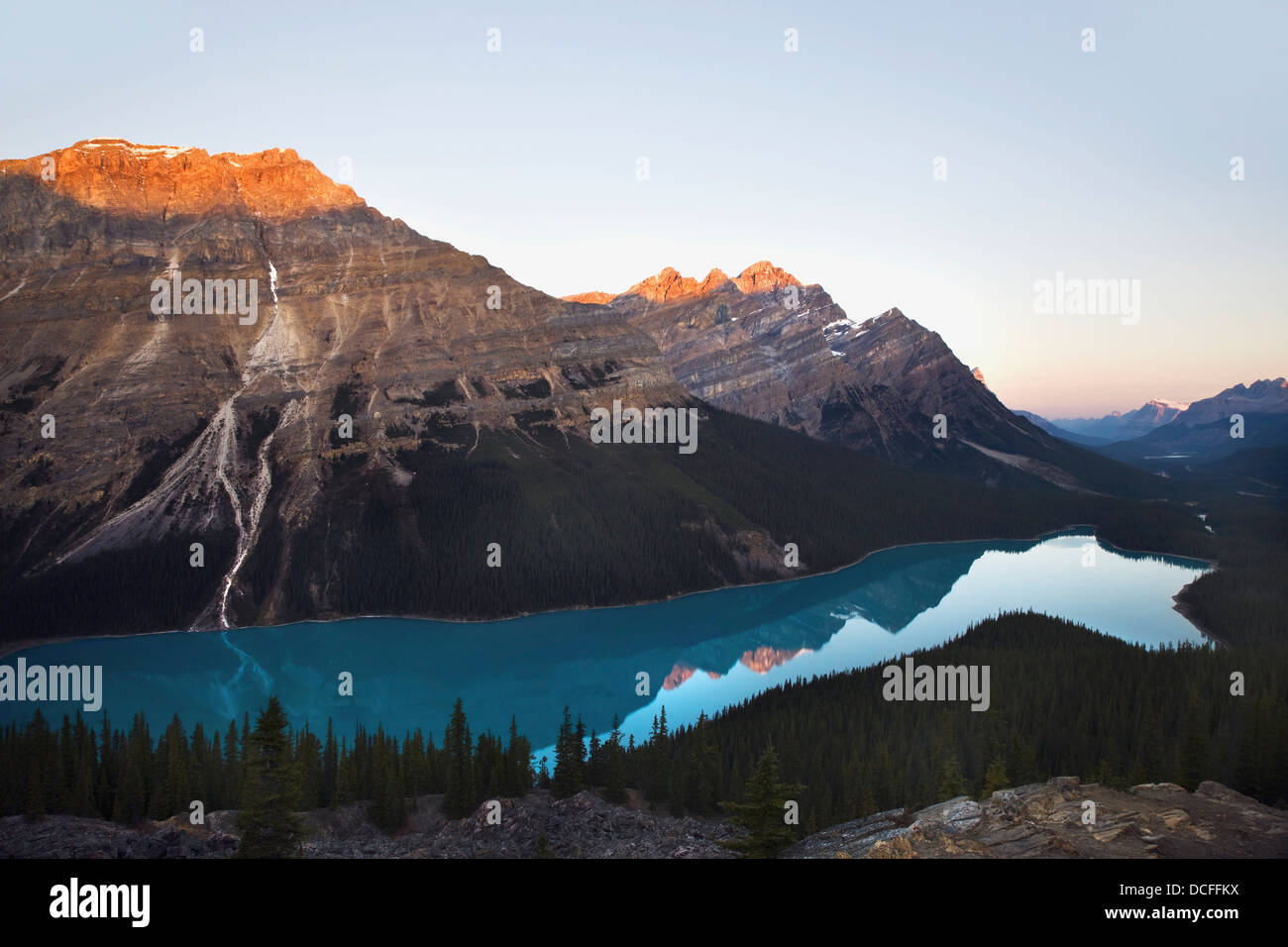 Peyto Lake A Glacial Lake In Banff National Park;Banff Alberta Canada ...