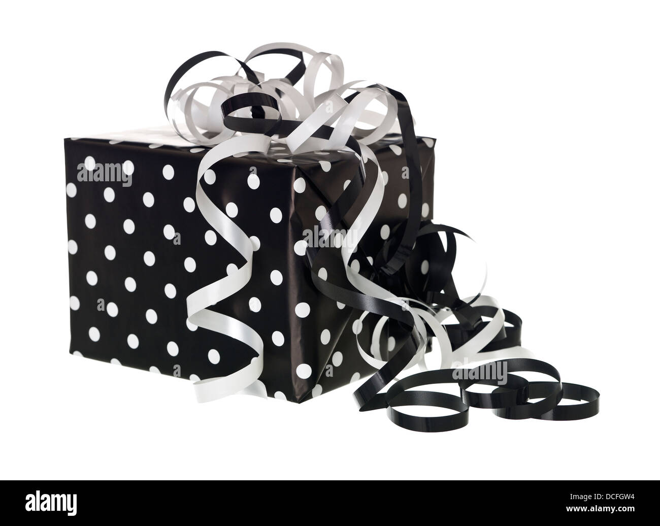 Black and white present Stock Photo - Alamy