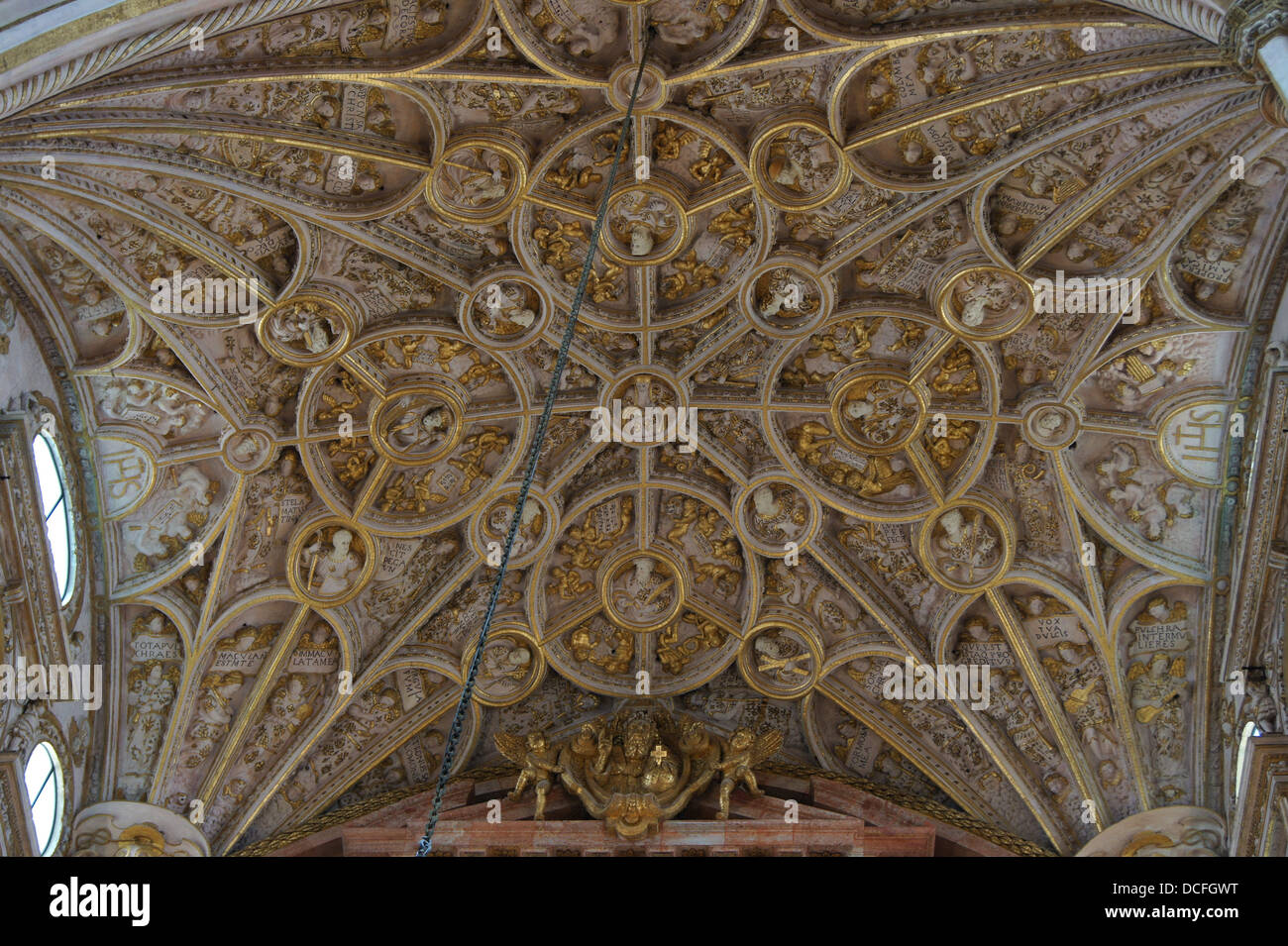 Baroque vault of the choir of the cathedral of Cordoba Spain Stock Photo