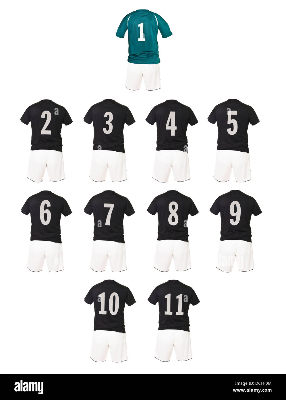 Black Football team shirts Stock Photo Alamy