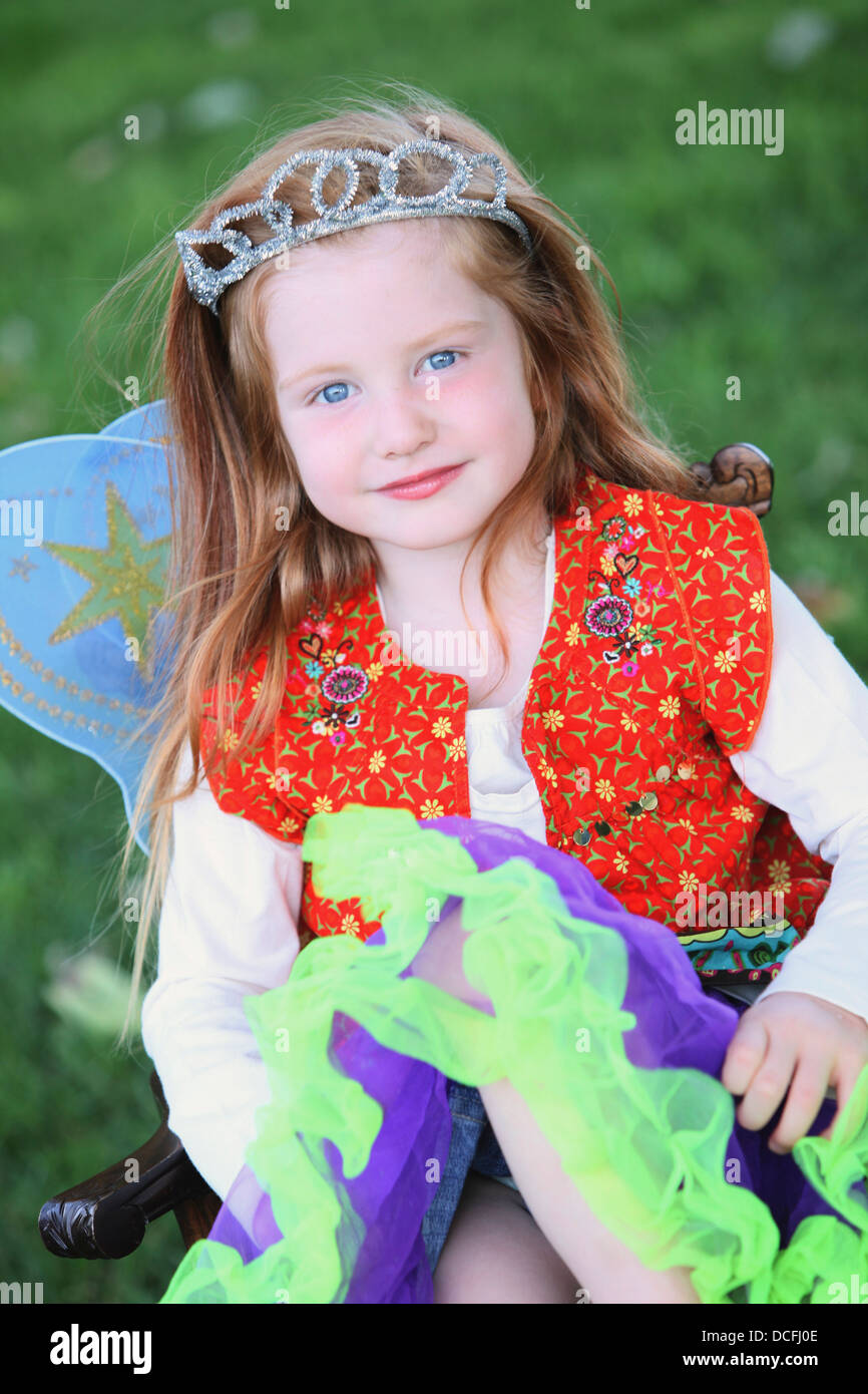 Young Girl Dressed Up As A Fairy; Portland, Oregon, Usa Stock Photo Alamy