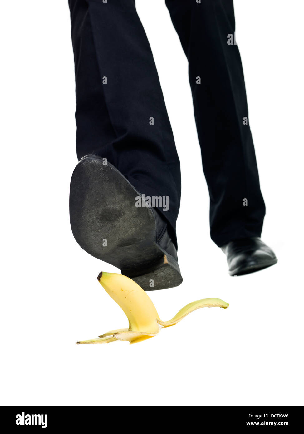 Banana peel slip Stock Photo Alamy