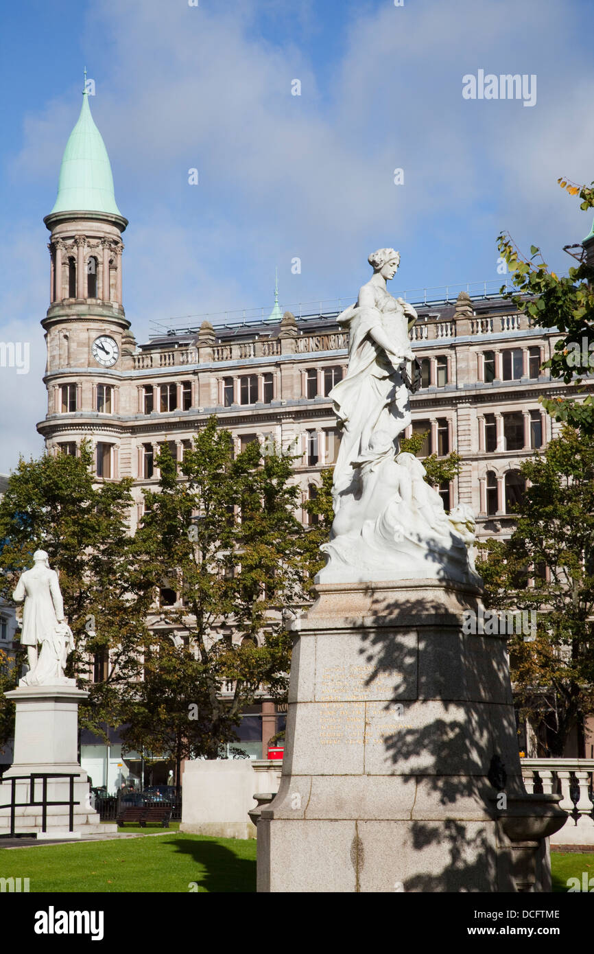 Statues At City Hall; Belfast, County Antrim, Northern Ireland Stock