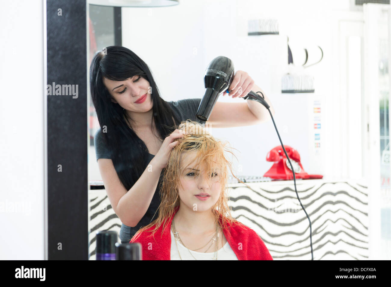 hairdressing salon in the UK Stock Photo Alamy
