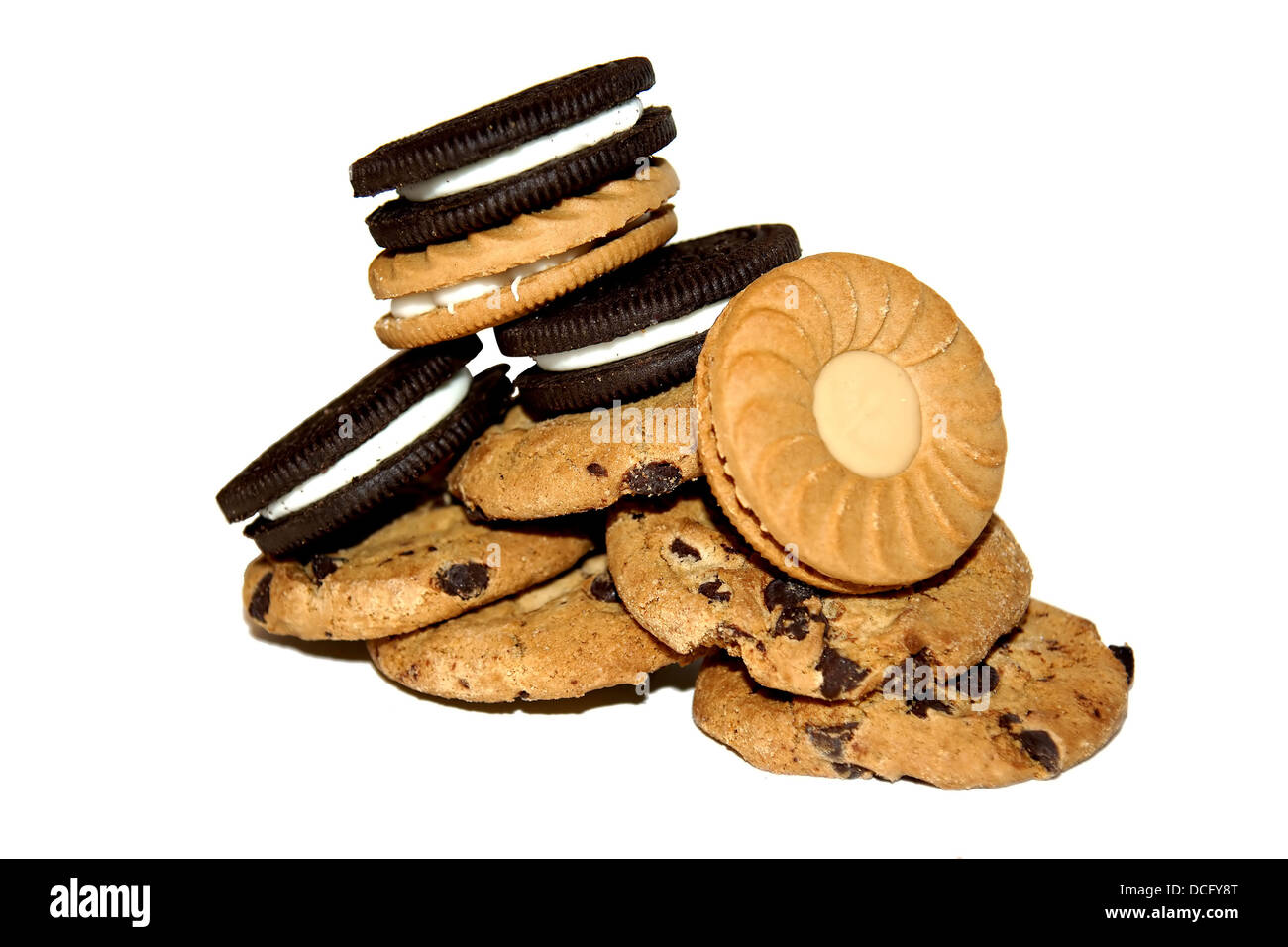 Cookies on white Stock Photo