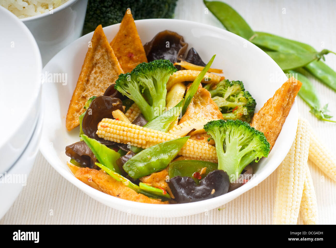 tofu beancurd and vegetables Stock Photo Alamy