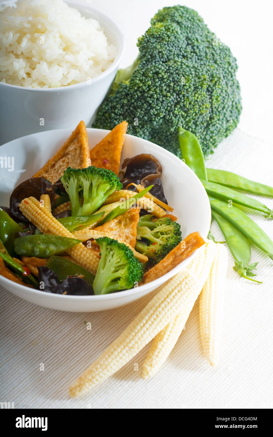 tofu beancurd and vegetables Stock Photo Alamy