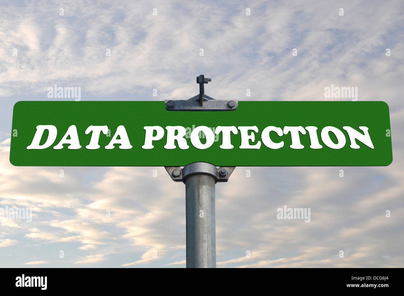Data protection road sign Stock Photo - Alamy