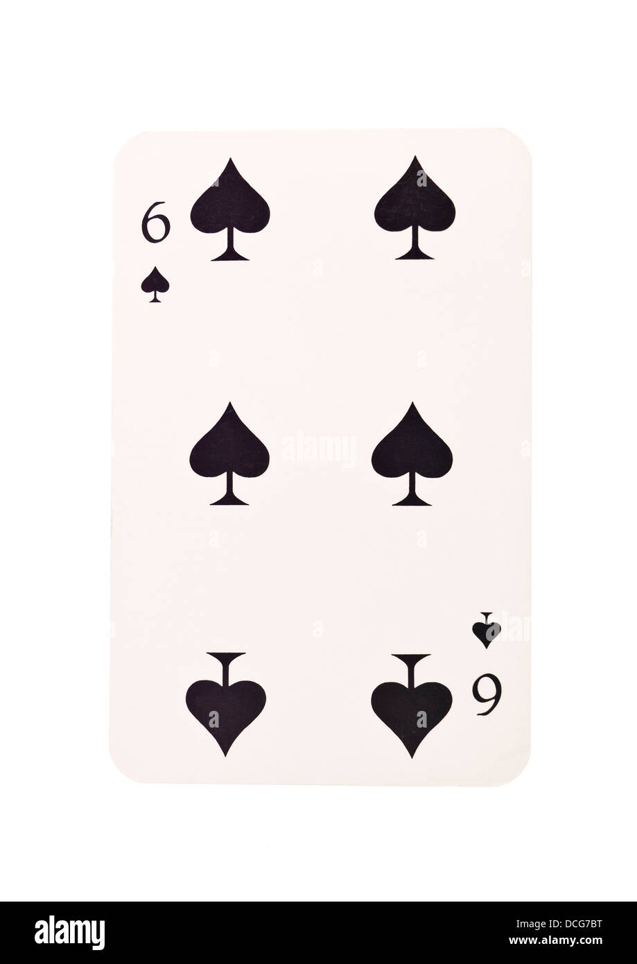 Six of spades Stock Photo