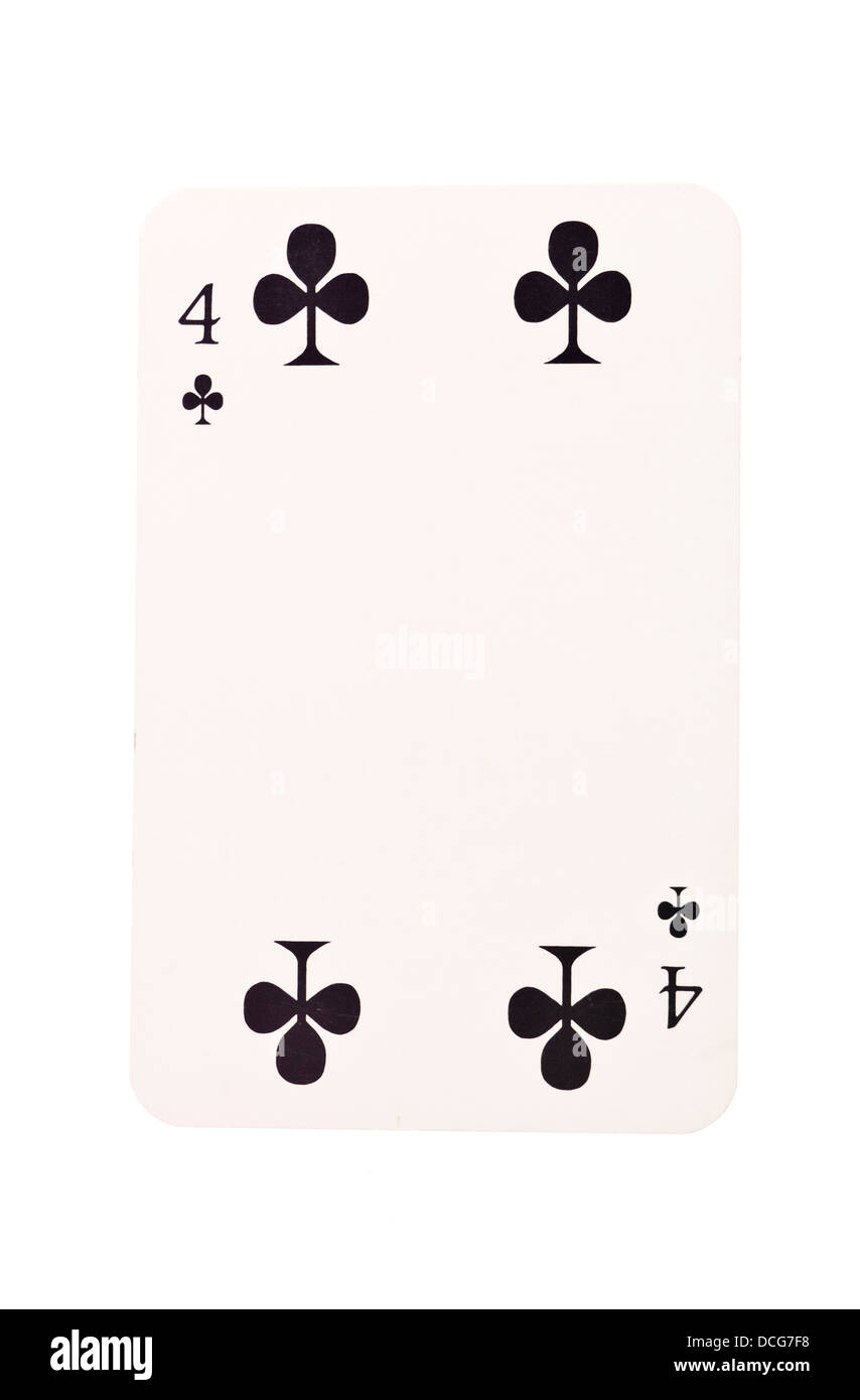 Four of clubs Stock Photo Alamy