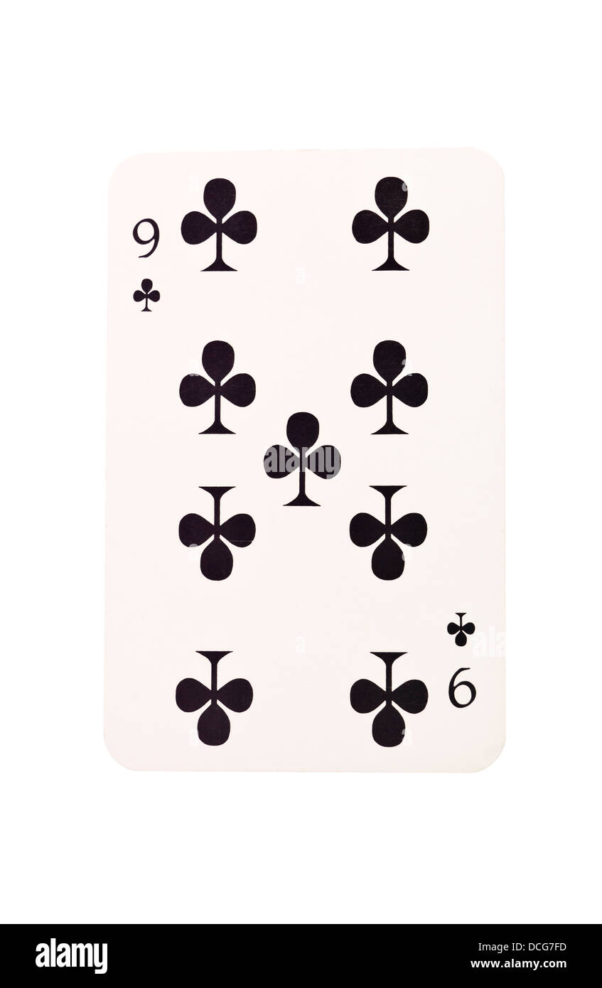 Nine of clubs Stock Photo - Alamy