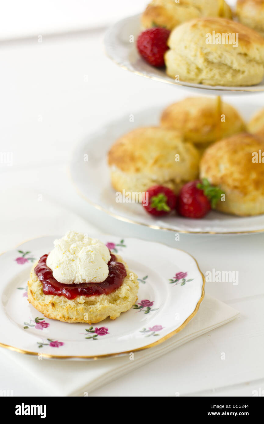 Cream Tea with scones Stock Photo - Alamy