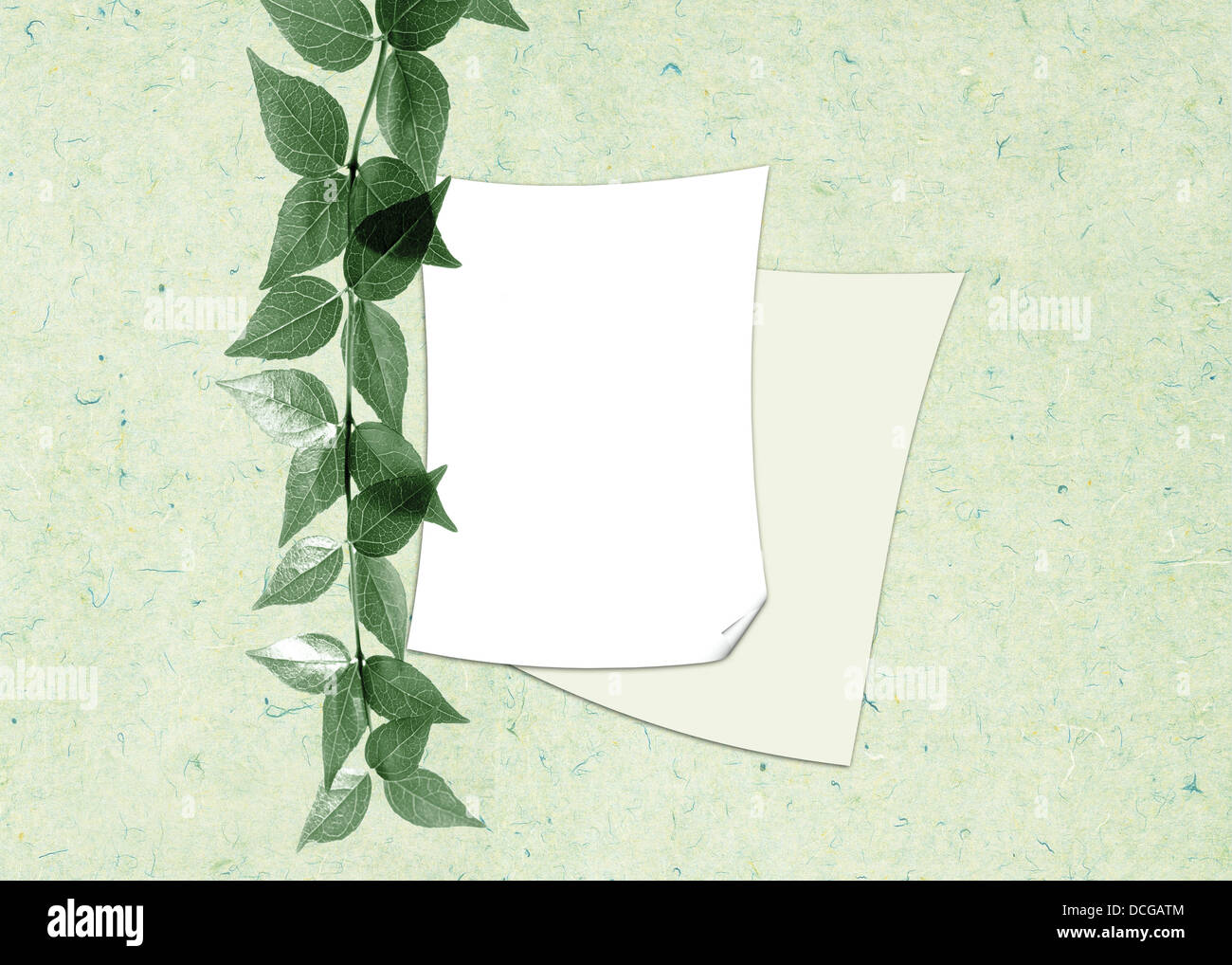 Two sheets of a paper Stock Photo - Alamy
