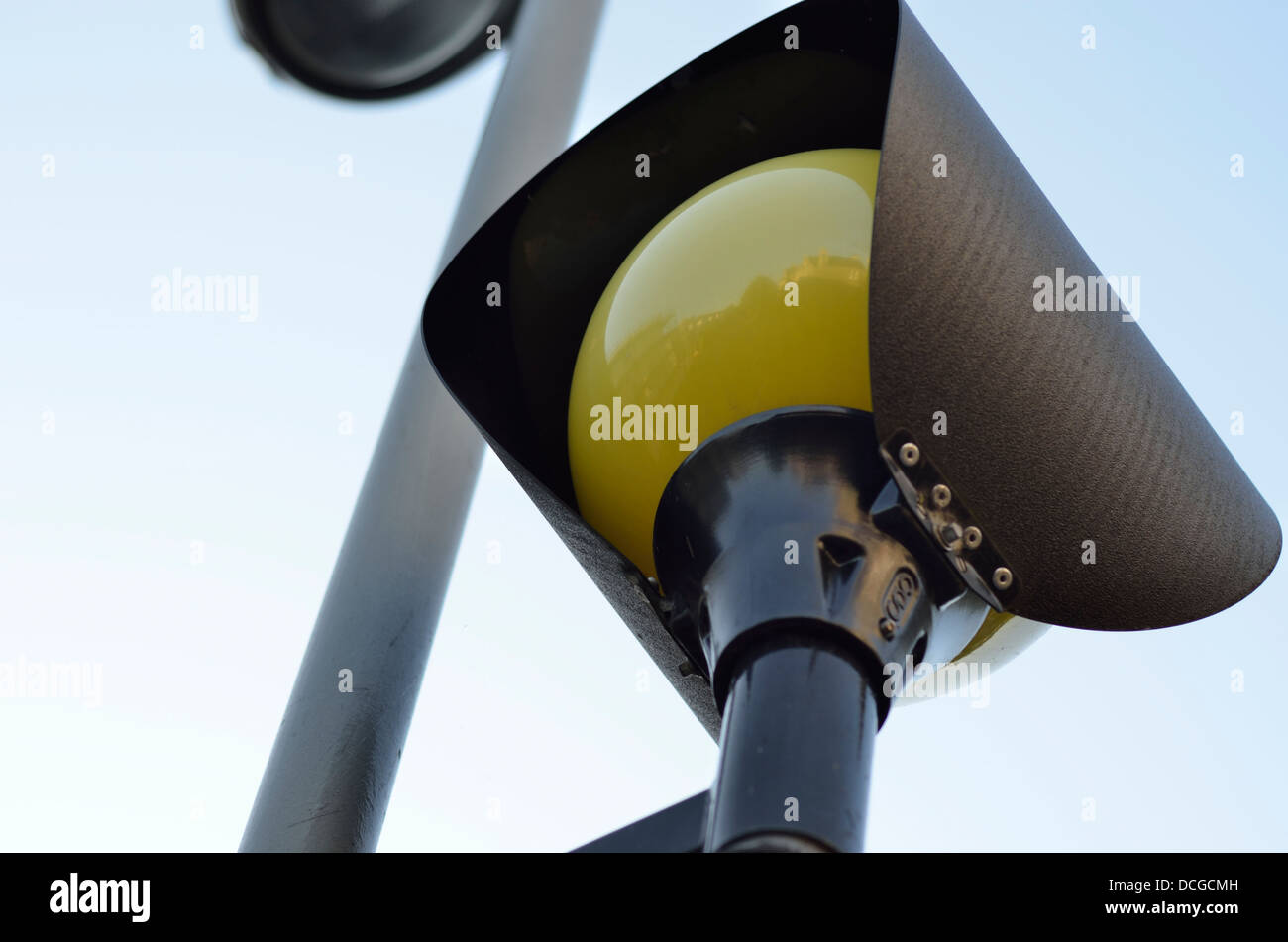 Zebra crossing light England UK pedestrian crossing traffic light Stock