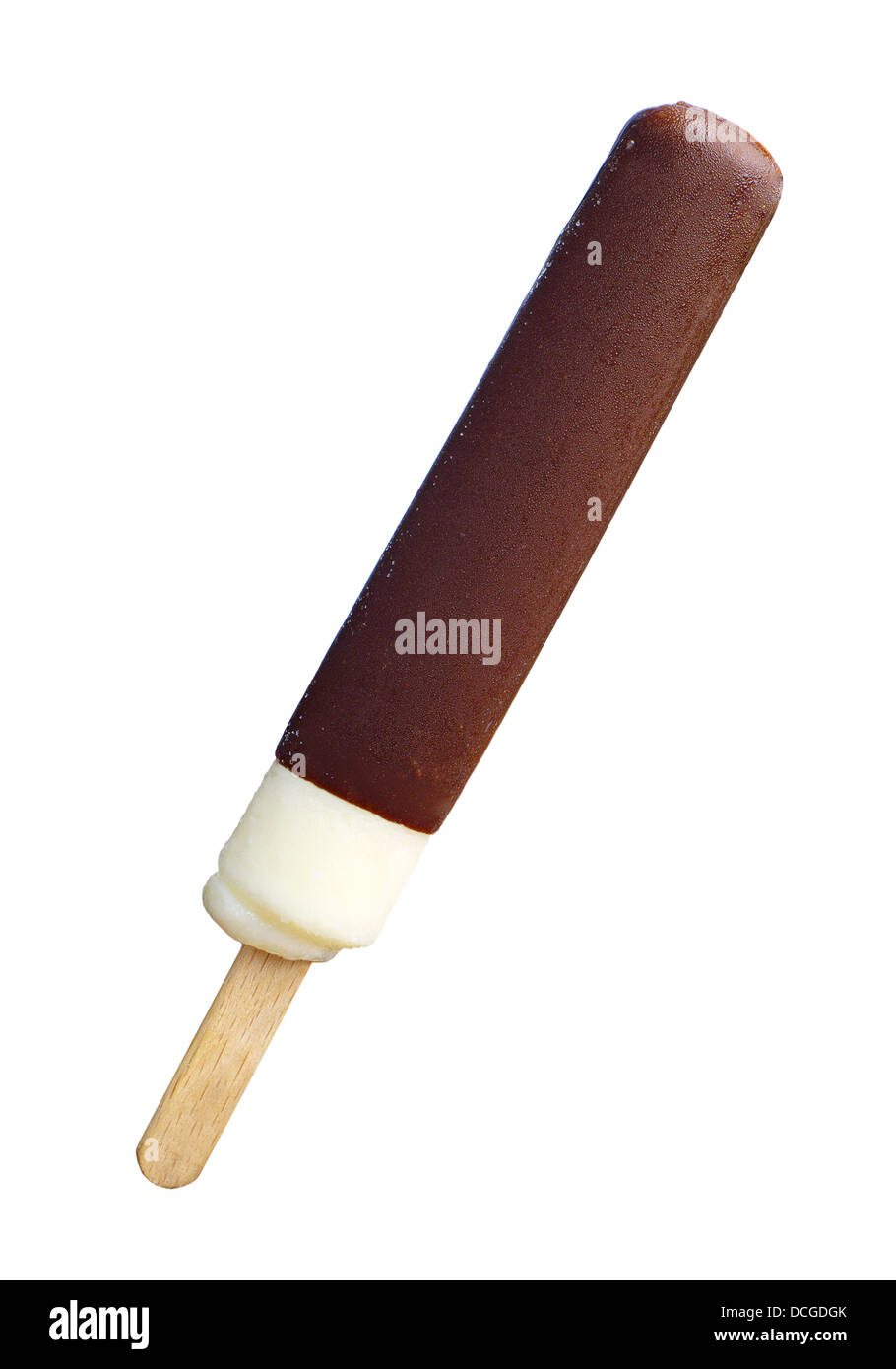 Small round ice cream in chocolate isolated on white Stock Photo Alamy