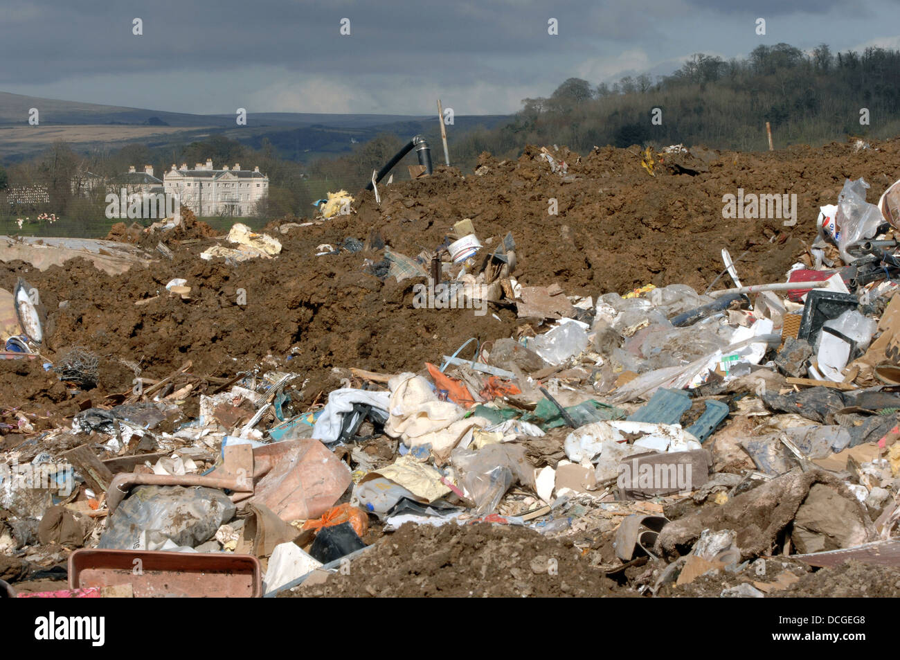 Chealson Meadow Landfill site in Plymouth Stock Photo Alamy