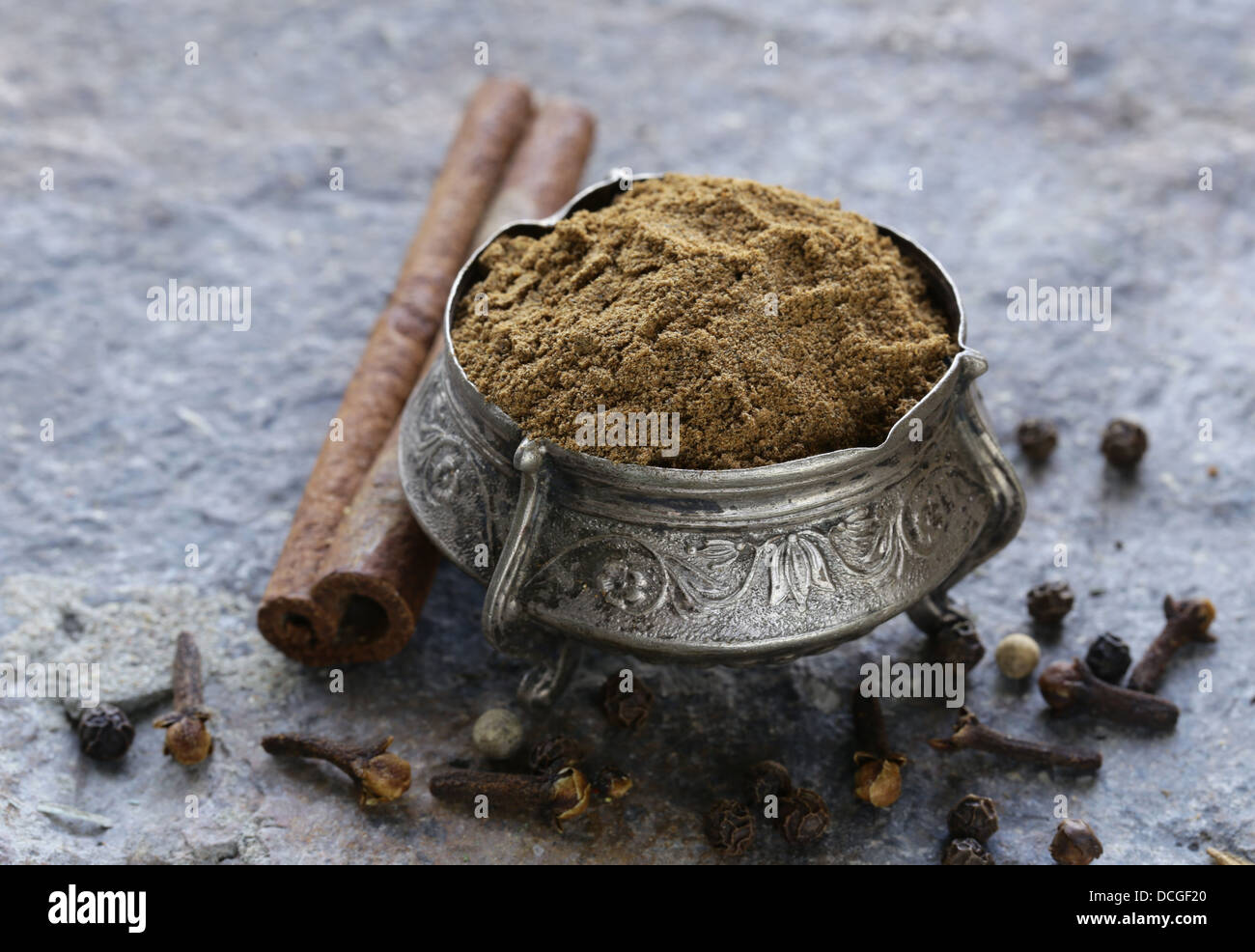 Indian mix of ground spices garam masala Stock Photo Alamy