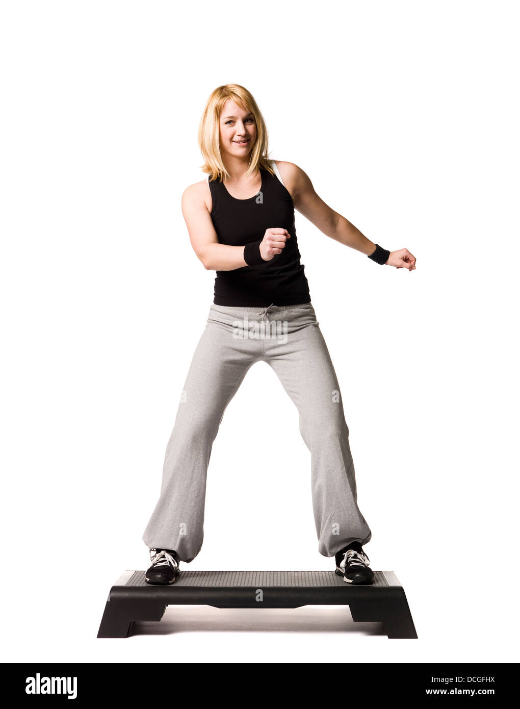 Girl working out Stock Photo Alamy
