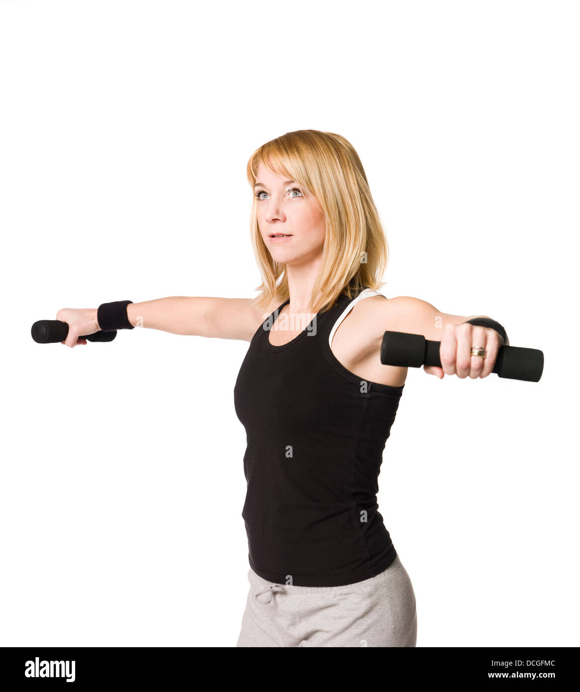 Woman working out Stock Photo - Alamy