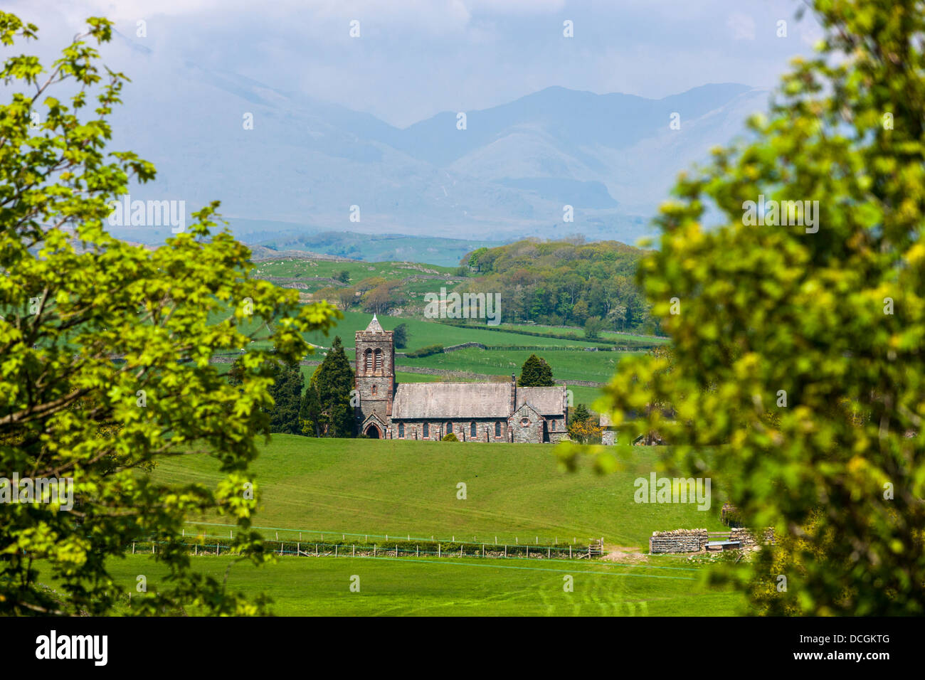 St Luke's Church near Lowick Green in the Lake District National Park, Cumbria, England, UK, Europe. Stock Photo