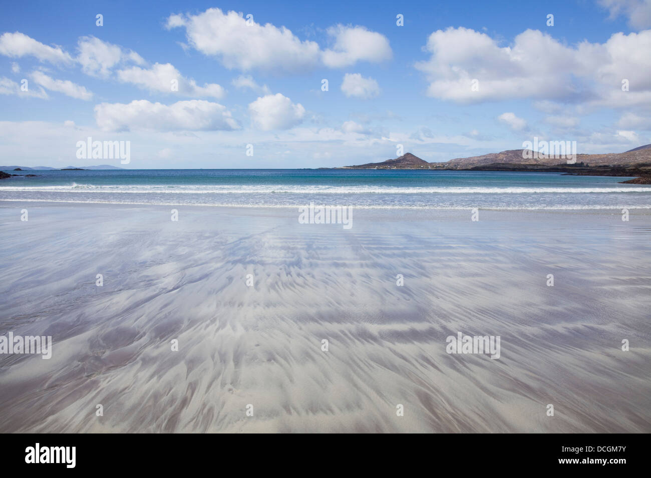 Waves Retreating From Beach; White Strand Beach, Castlecove, County