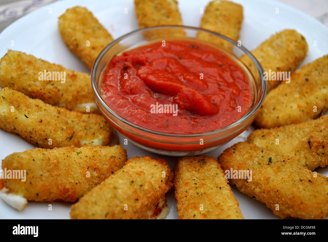 Crispy Cheese Sticks with Marinara Sauce Stock Photo: 59374148 - Alamy