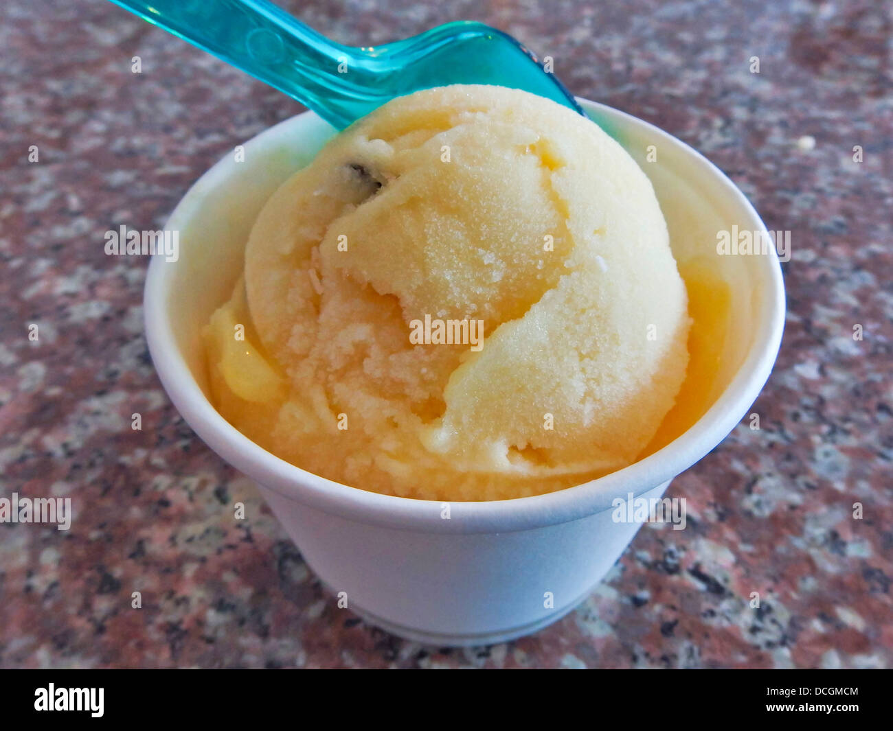 Ice Cream In Paper Cup Stock Photo Alamy