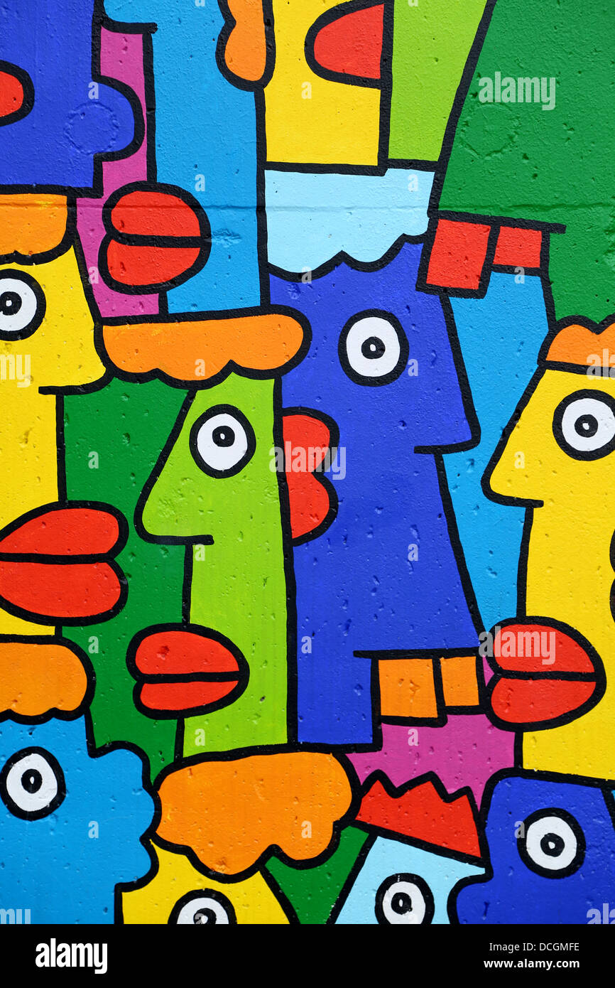 Berlin Wall graffiti Stock Photo